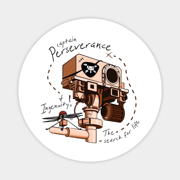 Captain Perseverance Magnet by photon_illustration